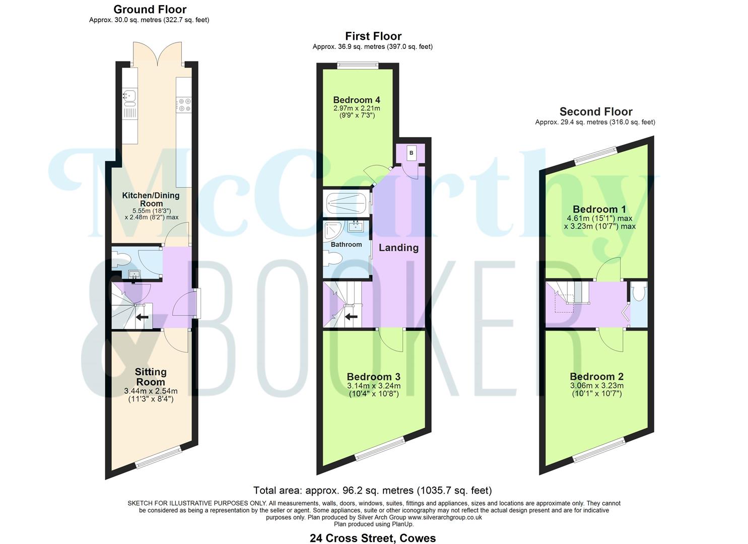 CHAIN FREE TERRACED PROPERTY - Cross Street, Cowes floorplan